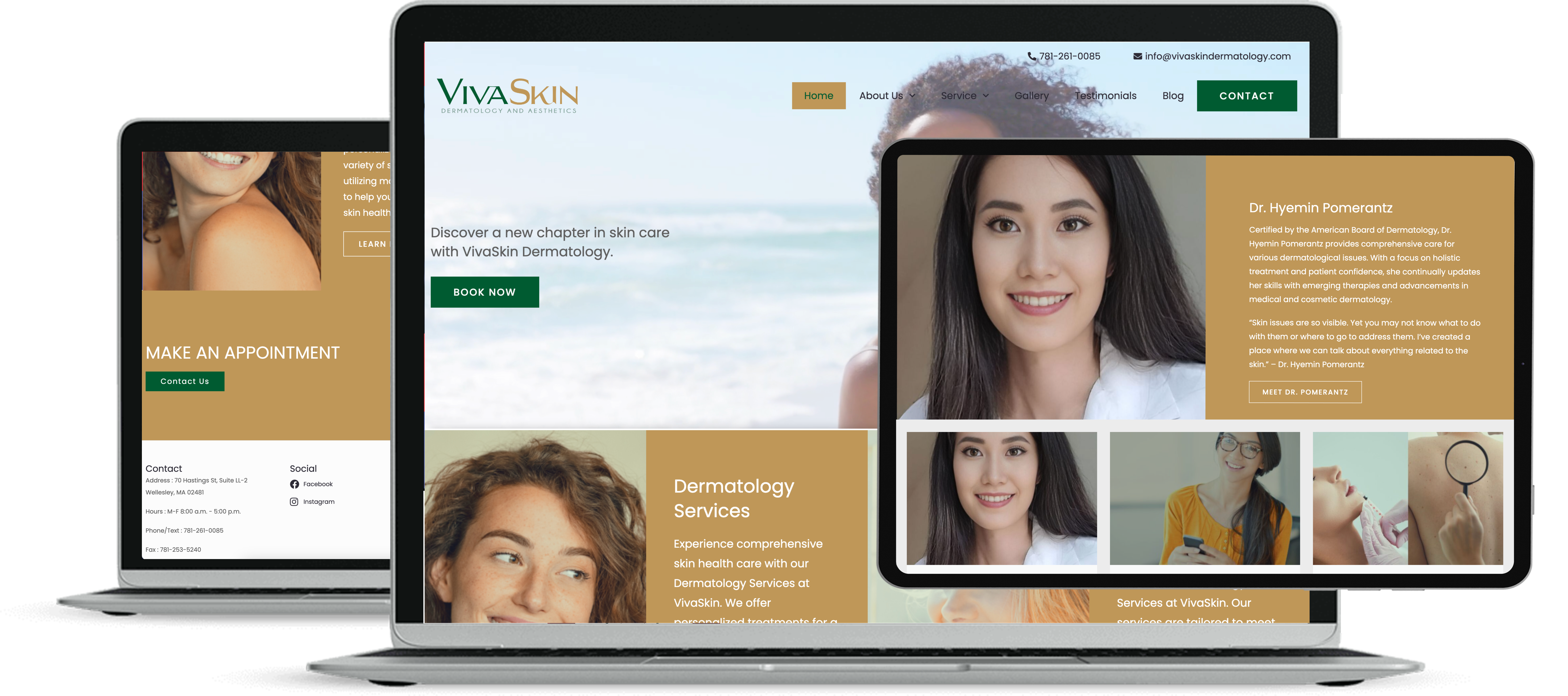 VivaSkin Dermatology Website Design and Development